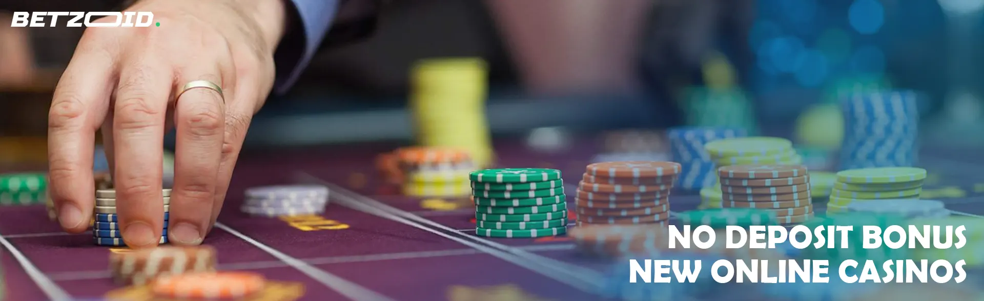 The player places chips on the casino table.