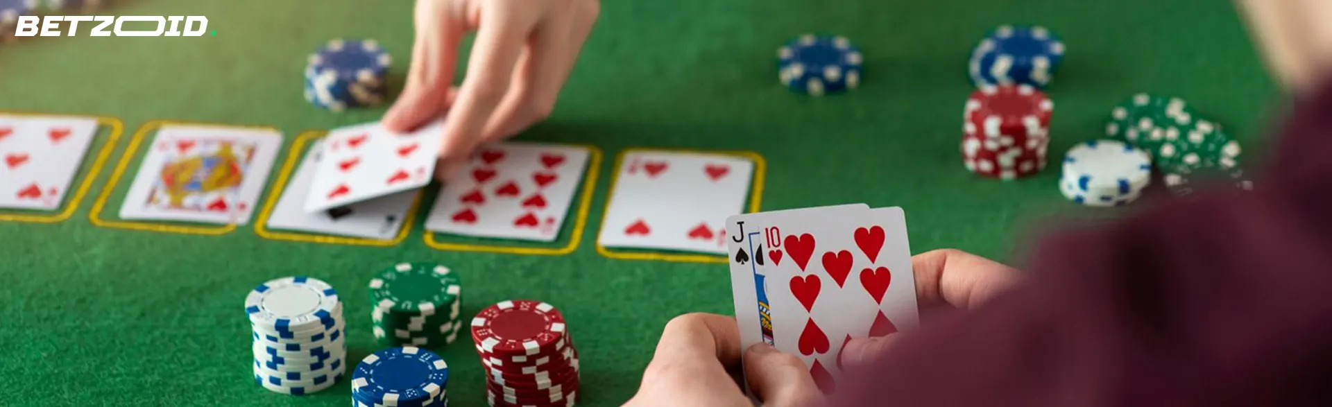 The player holds the cards during the game.