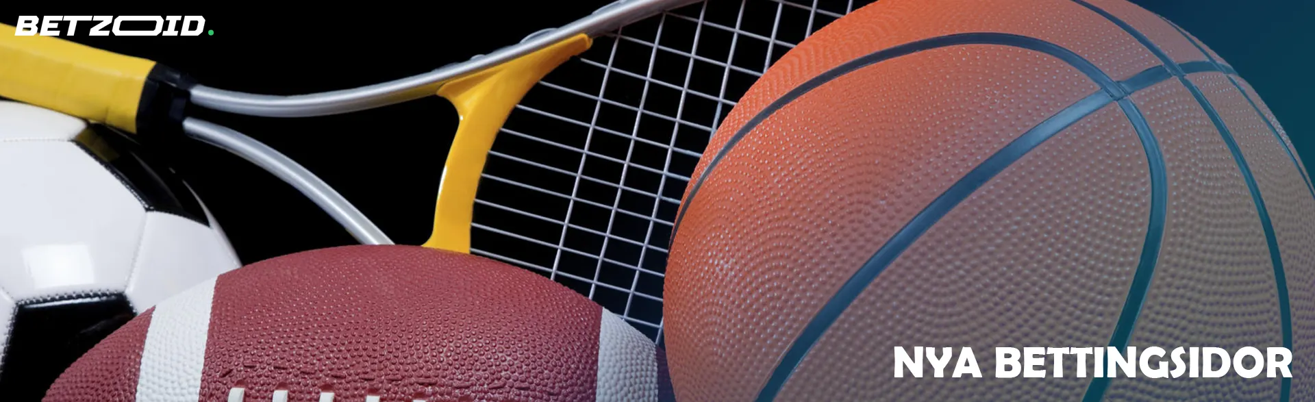 Sportutrustning på en mörk bakgrund.