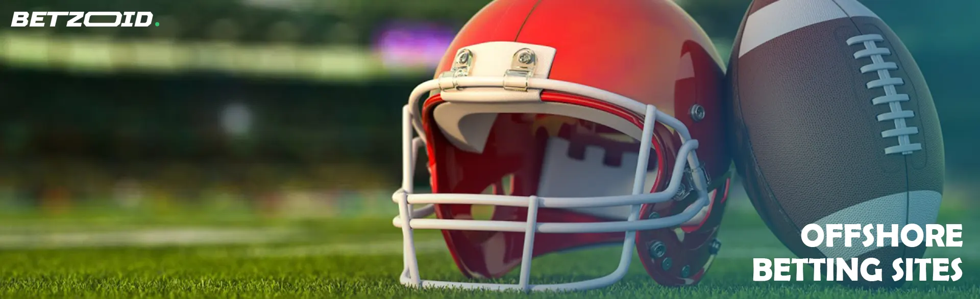 Helmet and ball for playing American football.