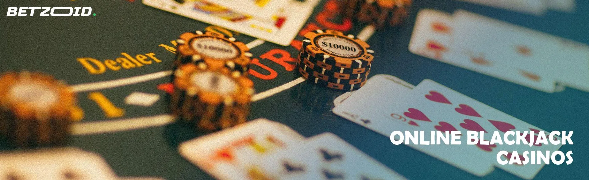 Cards and chips on the casino table.