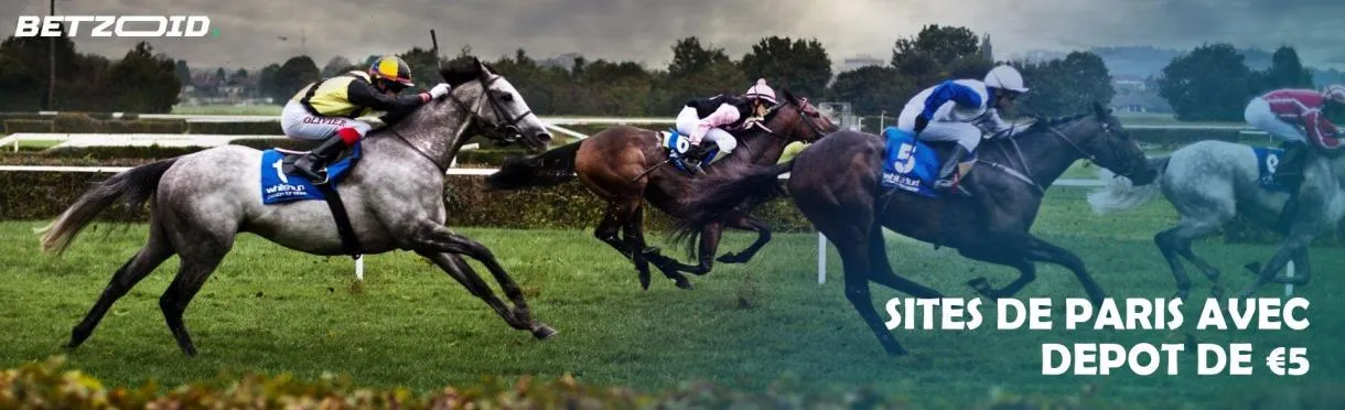Jockeys à cheval lors des courses hippiques.