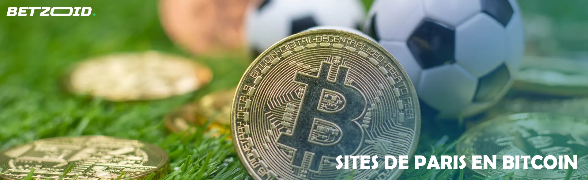 Une pièce de Bitcoin à côté d’un ballon de football.
