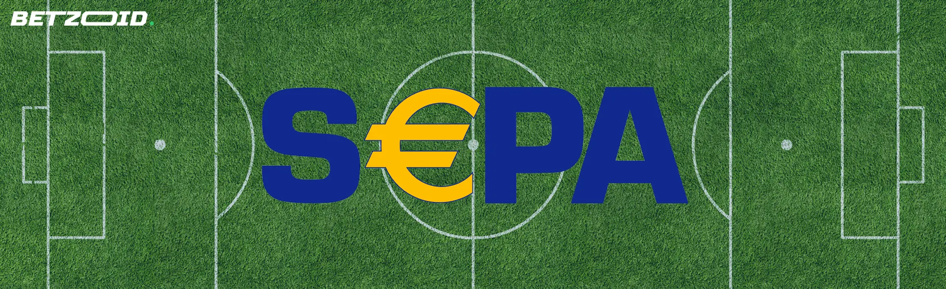 Le logo SEPA sur fond de terrain de football.