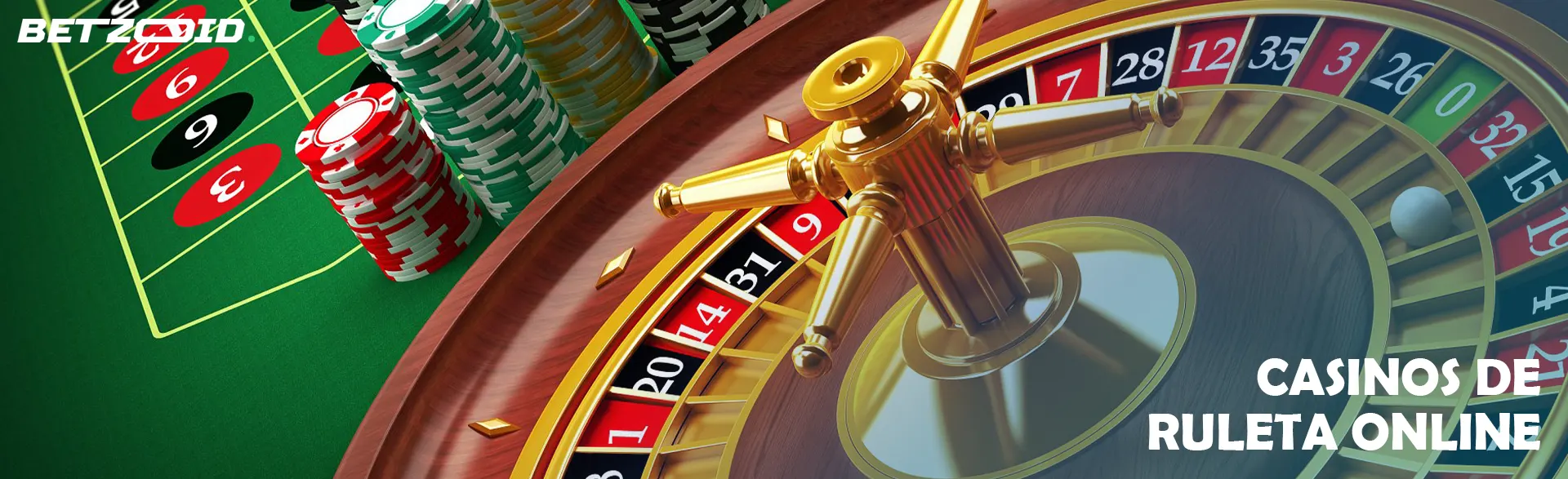 Ruleta con fichas en un casino online.