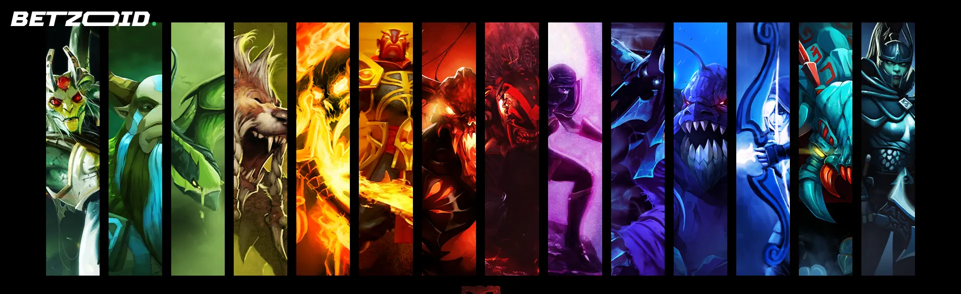 Immagine di vari eroi di un gioco fantasy.