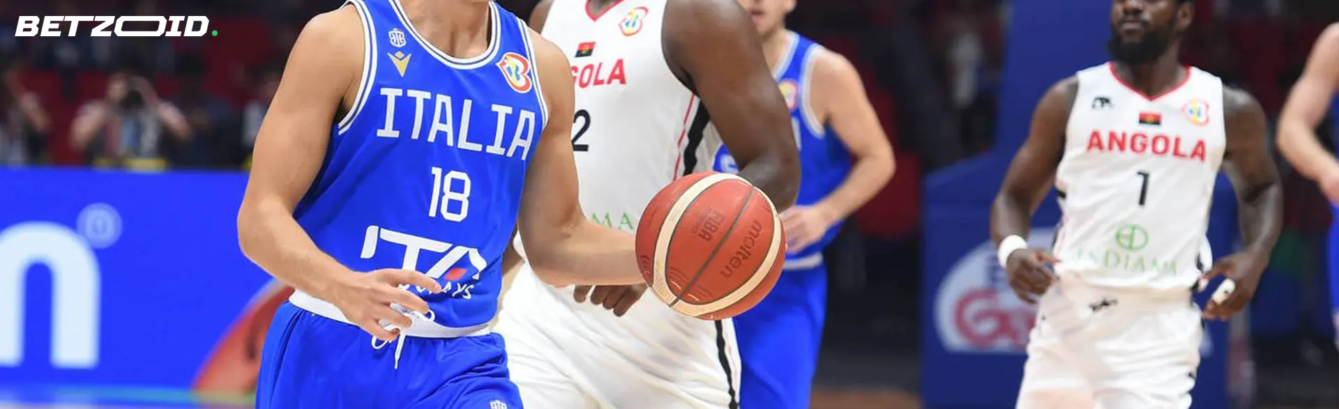Partita di basket tra Italia e Angola.