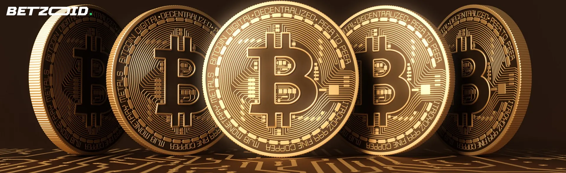 Několik bitcoinů v řadě.