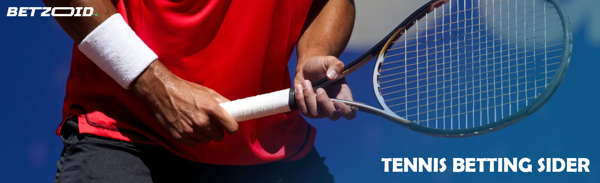 Tennisspiller med ketcher.