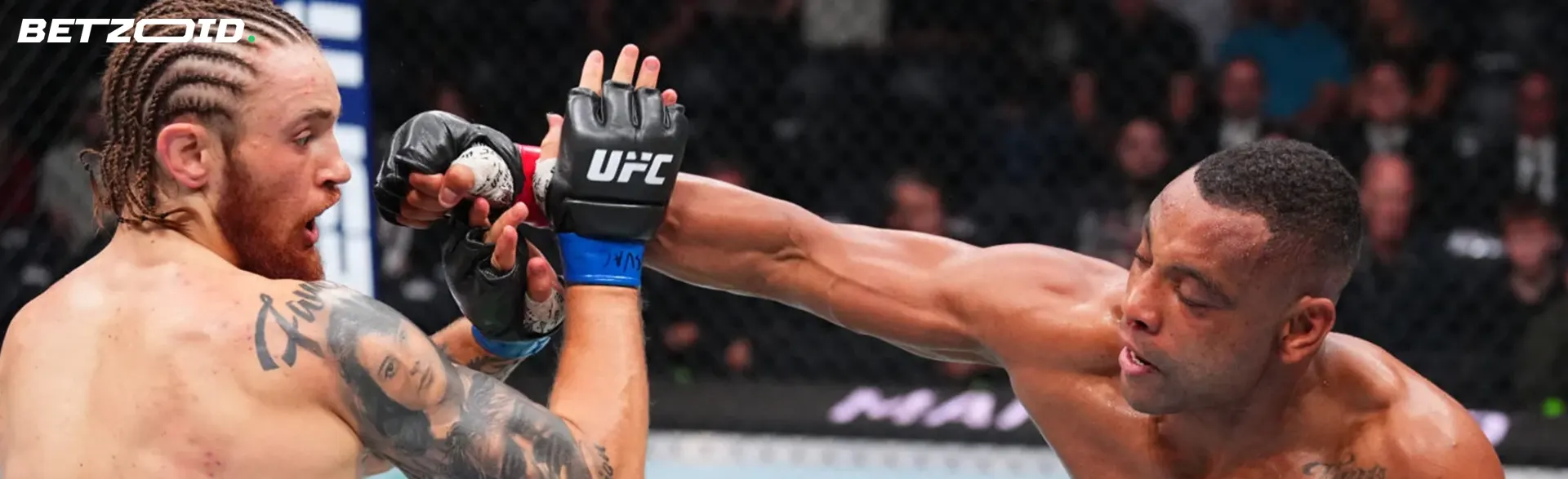 UFC fighters during a fight.