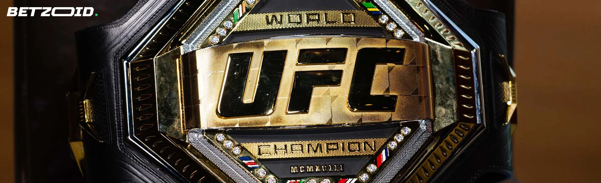 UFC gold championship belt.