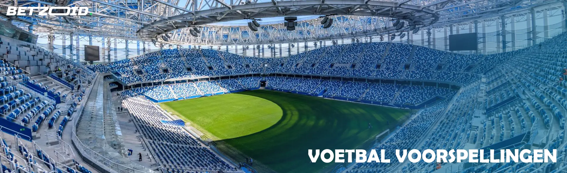 Leeg voetbalstadion.