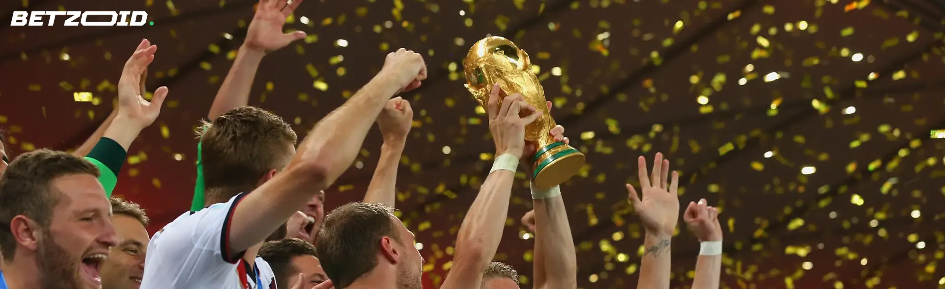 The football team is happy to win the World Cup.